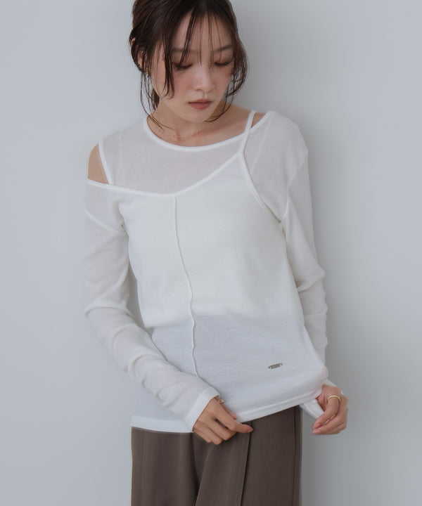 アシメレイヤードカットソー