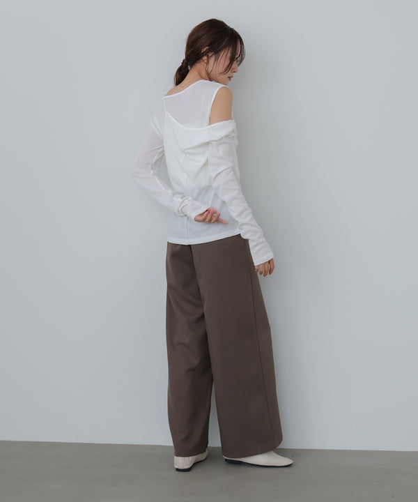 アシメレイヤードカットソー