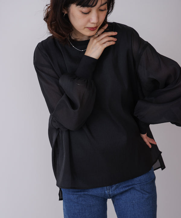 シアーレイヤードプルオーバー