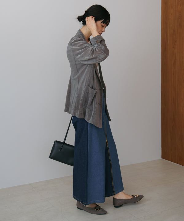 デニム配色ＺＩＰパンツ［9/18発送予定］