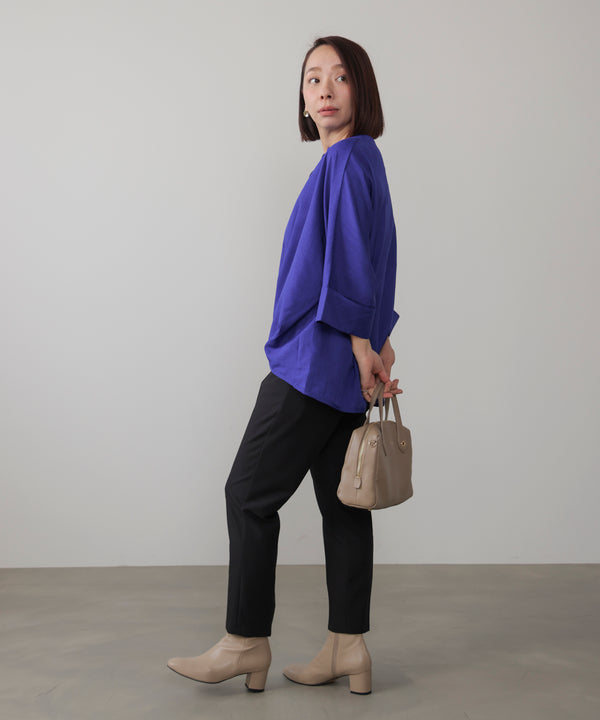 麻ライクキータックブラウス