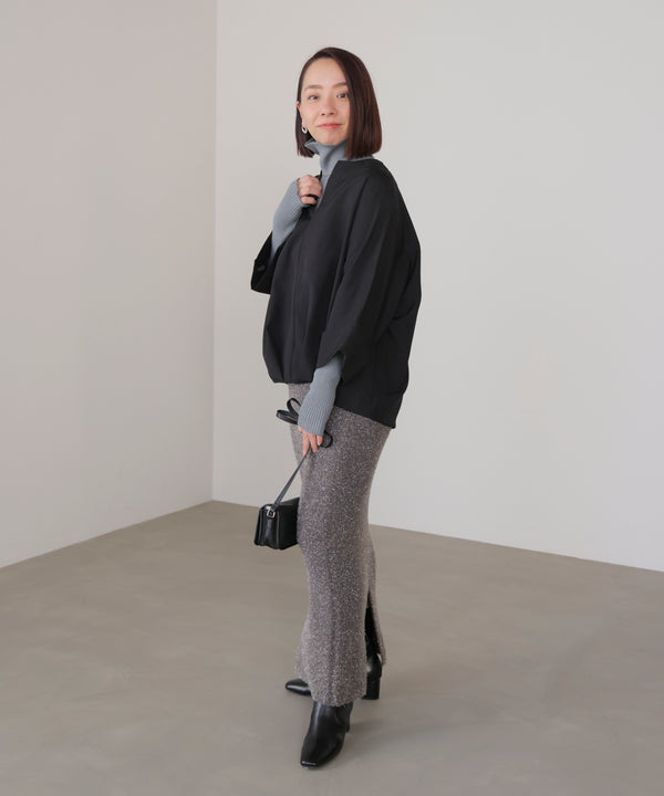 麻ライクキータックブラウス