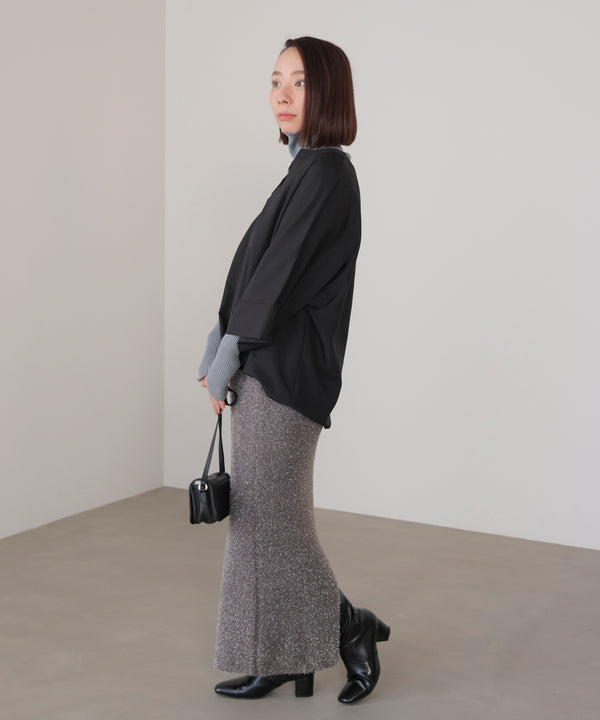 麻ライクキータックブラウス