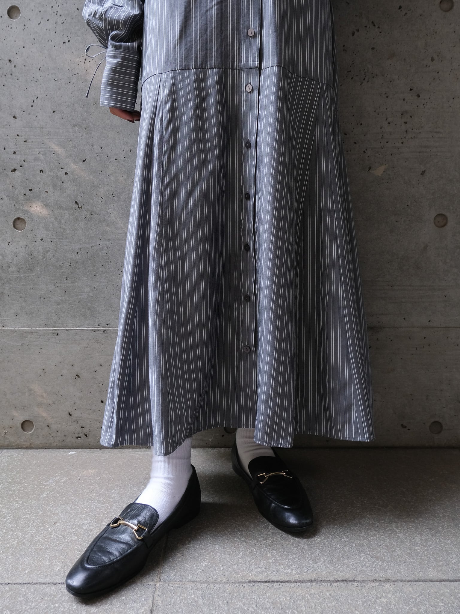 STRIPED SHIRT OP(ｽﾄﾗｲﾌﾟｼｬﾂﾜﾝﾋﾟｰｽ)