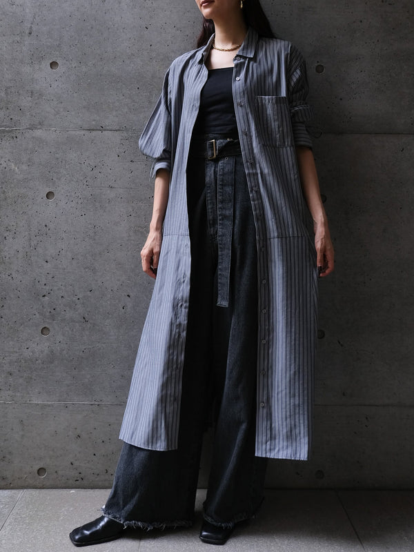 STRIPED SHIRT OP(ｽﾄﾗｲﾌﾟｼｬﾂﾜﾝﾋﾟｰｽ)