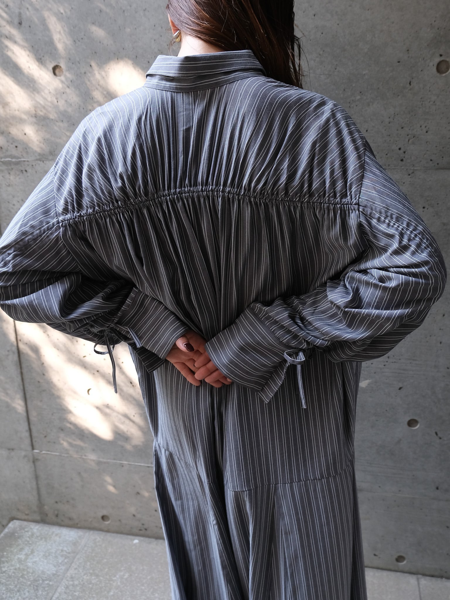 STRIPED SHIRT OP(ｽﾄﾗｲﾌﾟｼｬﾂﾜﾝﾋﾟｰｽ)