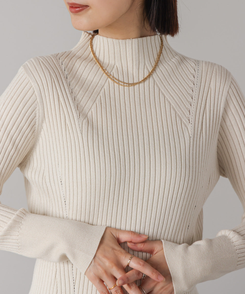 ヒートハイネックニットプルオーバー［OFFWHITE/BLACKは12/24発送予定］