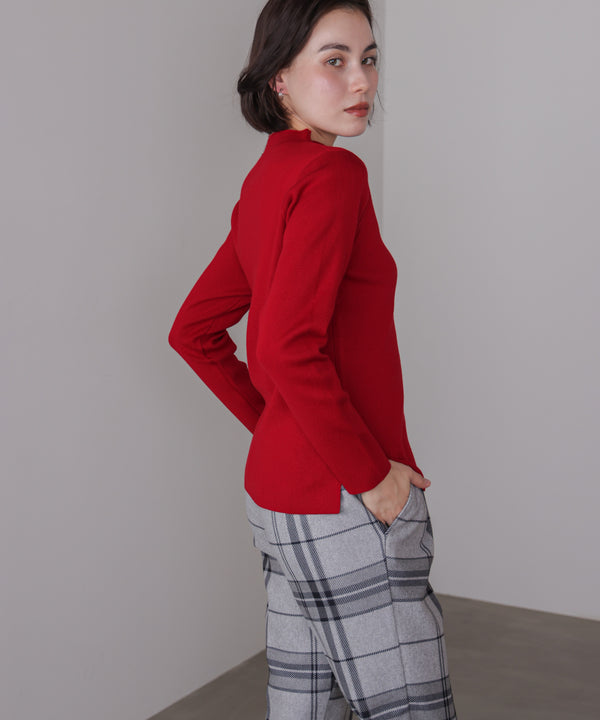 【新色追加】ハイネック総針ニット