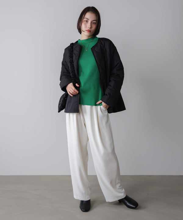 ハイネック総針ニットプルオーバー