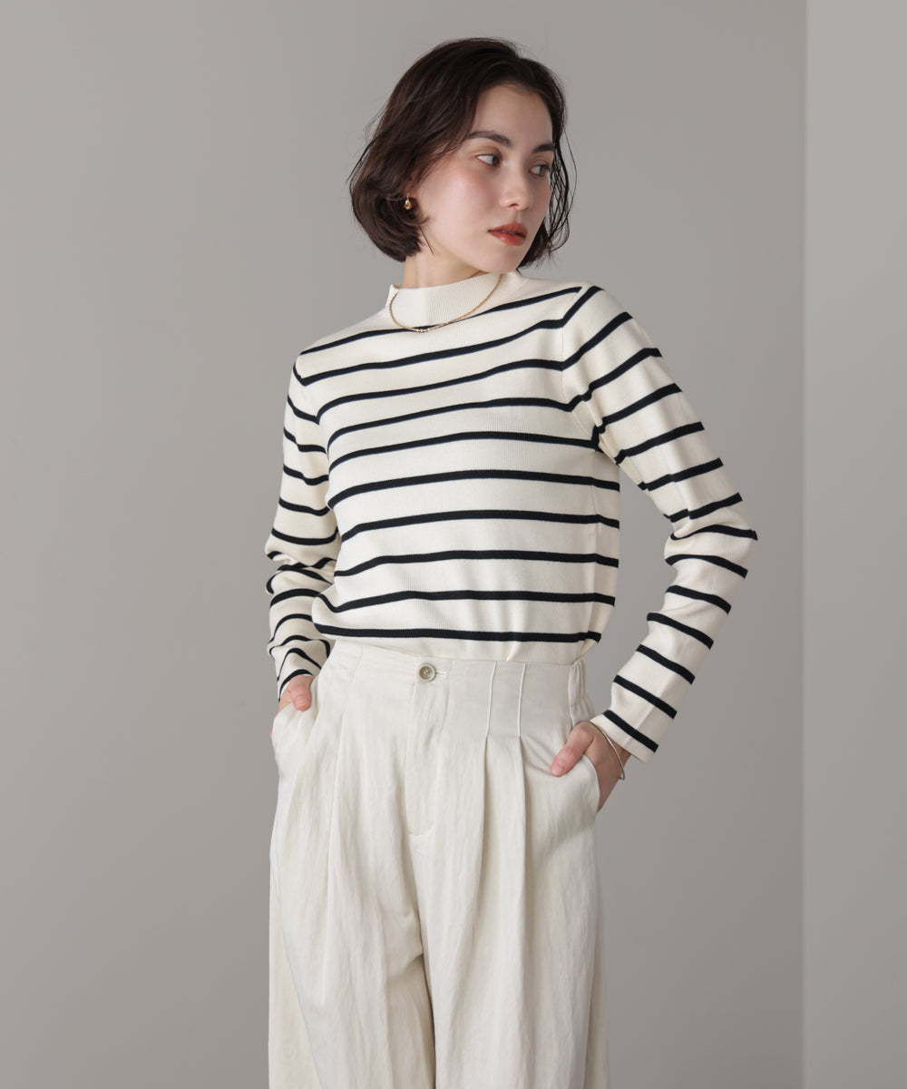 【新色追加】ハイネック総針ニット