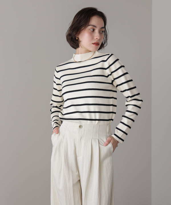 【新色追加】ハイネック総針ニット