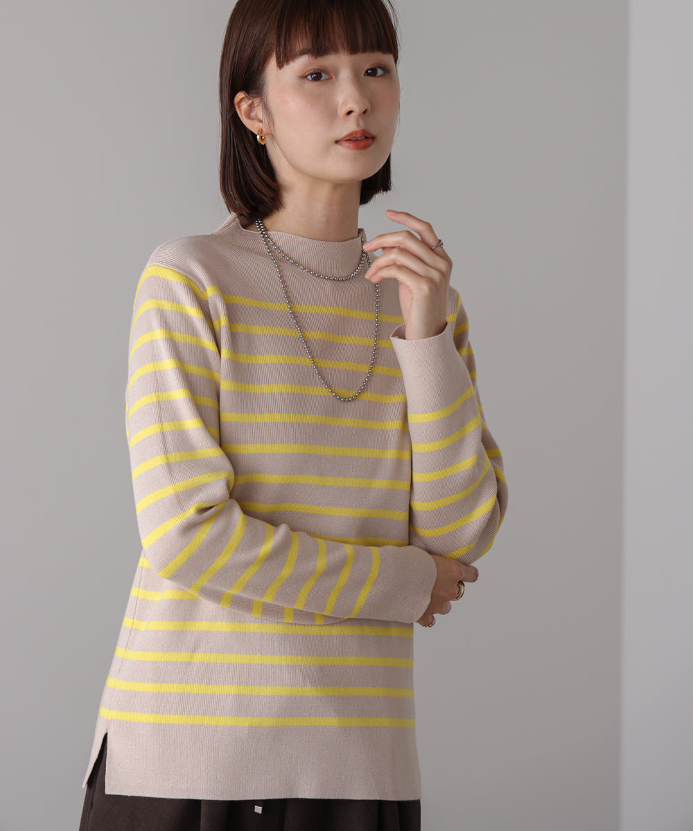 【新色追加】ハイネック総針ニット