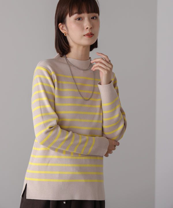 【新色追加】ハイネック総針ニット