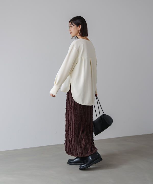 フリンジスパンコールニットスカート