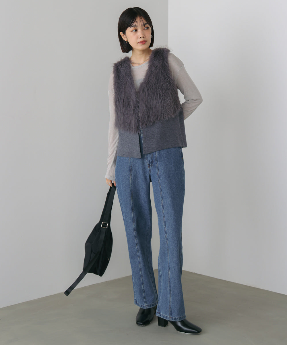 ファーコンビニットベスト