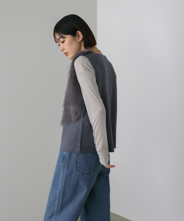 ファーコンビニットベスト［9/30発送予定］