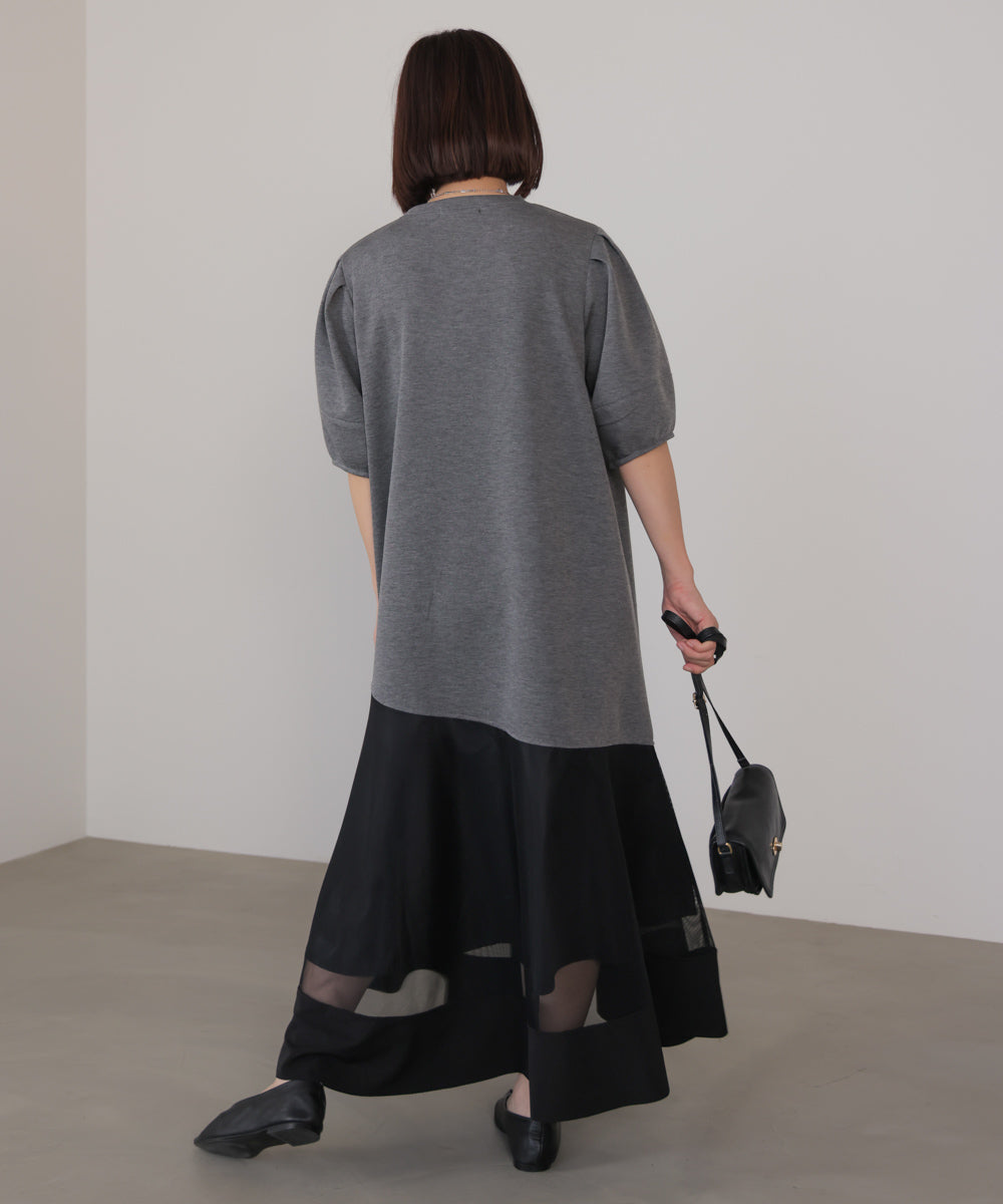 パウンドストレッチメッシュワンピース