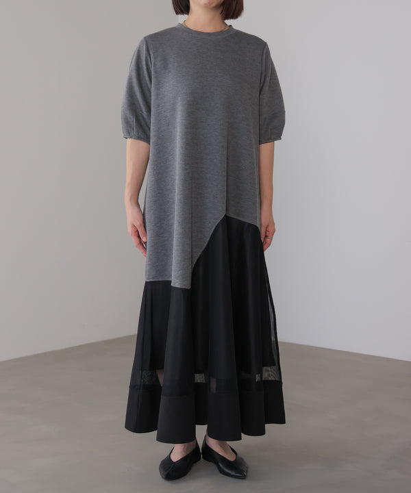 パウンドストレッチメッシュワンピース