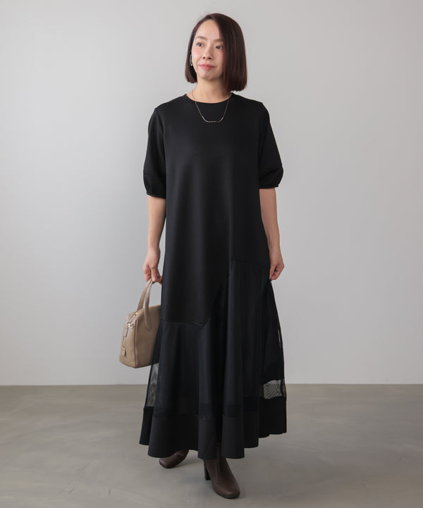 パウンドストレッチメッシュワンピース