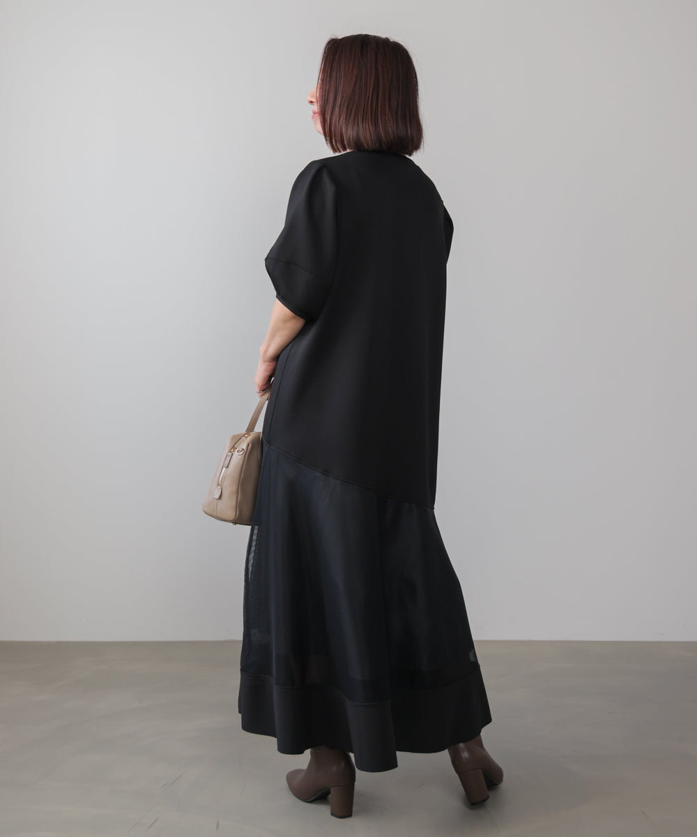 パウンドストレッチメッシュワンピース