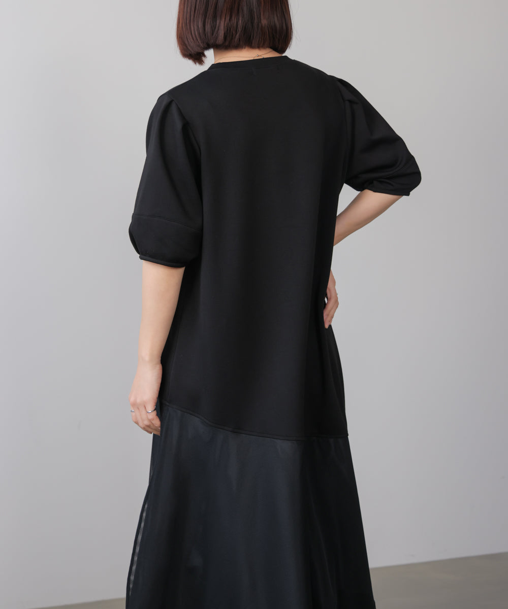 パウンドストレッチメッシュワンピース