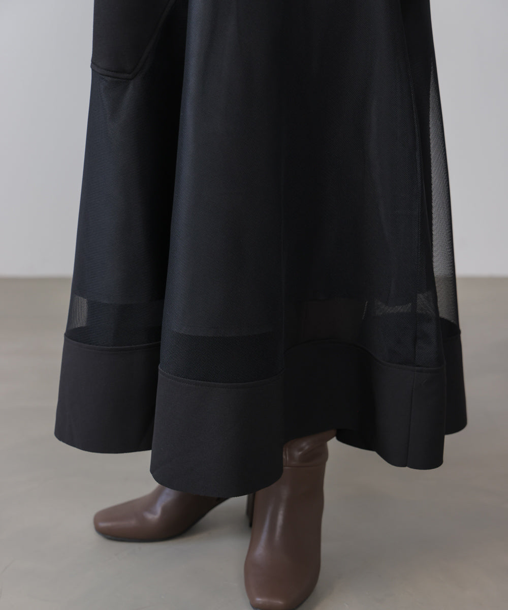 パウンドストレッチメッシュワンピース