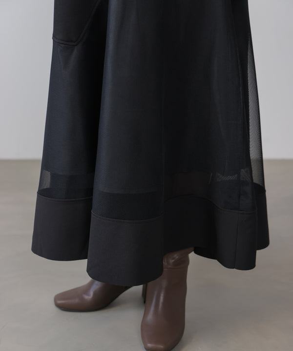 パウンドストレッチメッシュワンピース