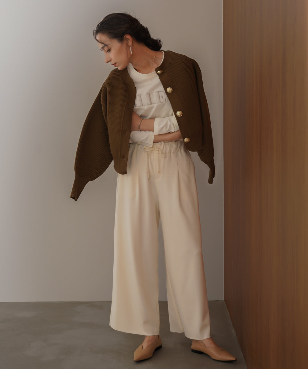 パウンドストレッチセミワイドパンツ［OLIVE/REDは11/26発送予定］
