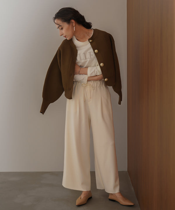パウンドストレッチセミワイドパンツ［OLIVE/REDは11/26発送予定］