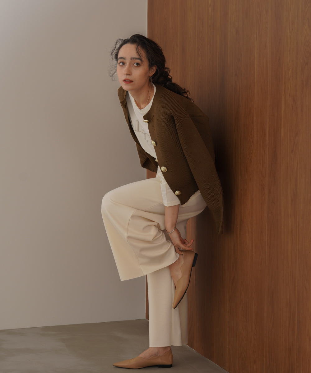 パウンドストレッチセミワイドパンツ［OLIVE/REDは11/26発送予定］