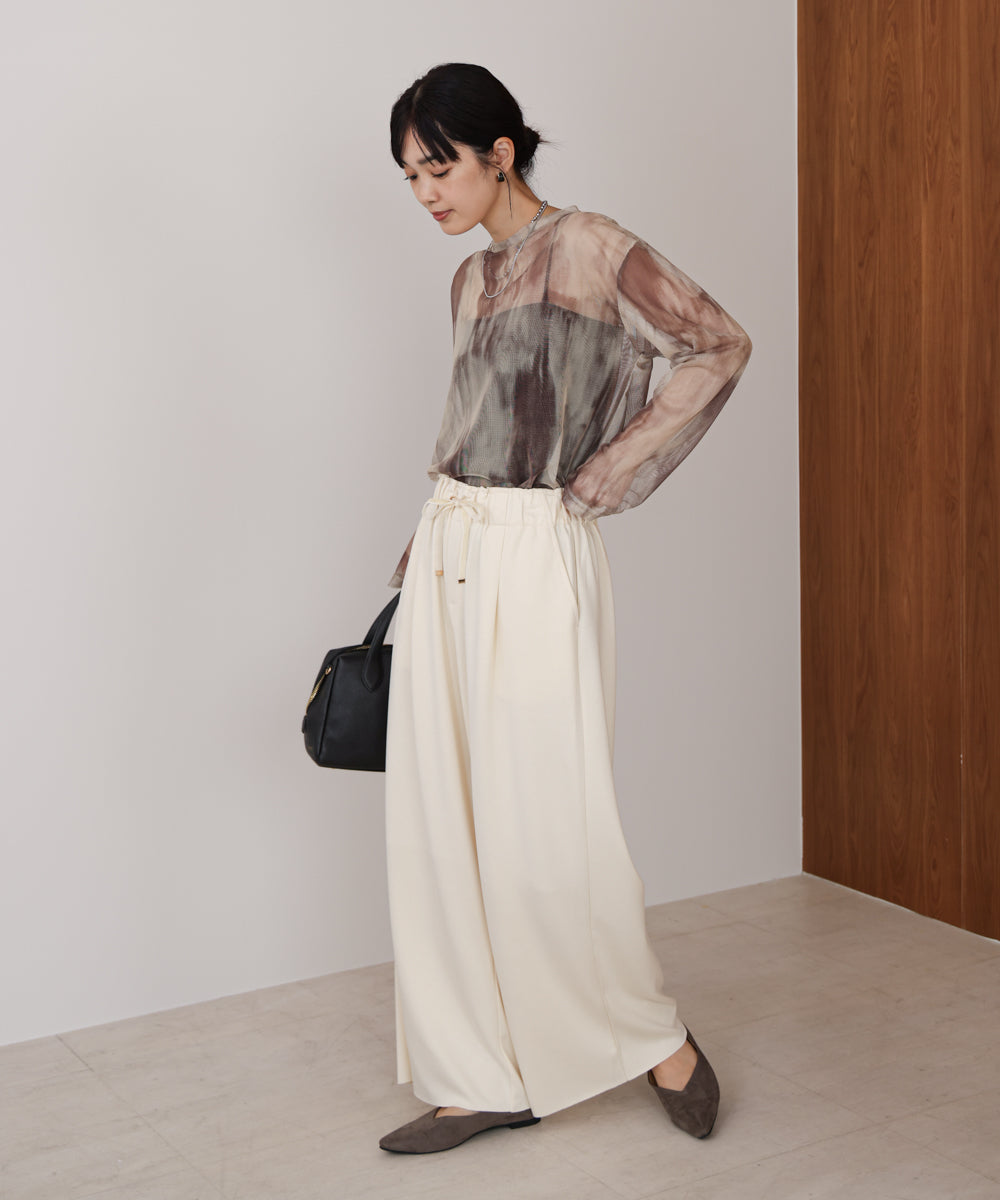 パウンドストレッチセミワイドパンツ［OLIVE/REDは11/26発送予定］