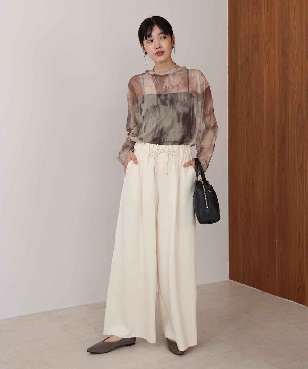 パウンドストレッチセミワイドパンツ［OLIVE/REDは11/26発送予定］