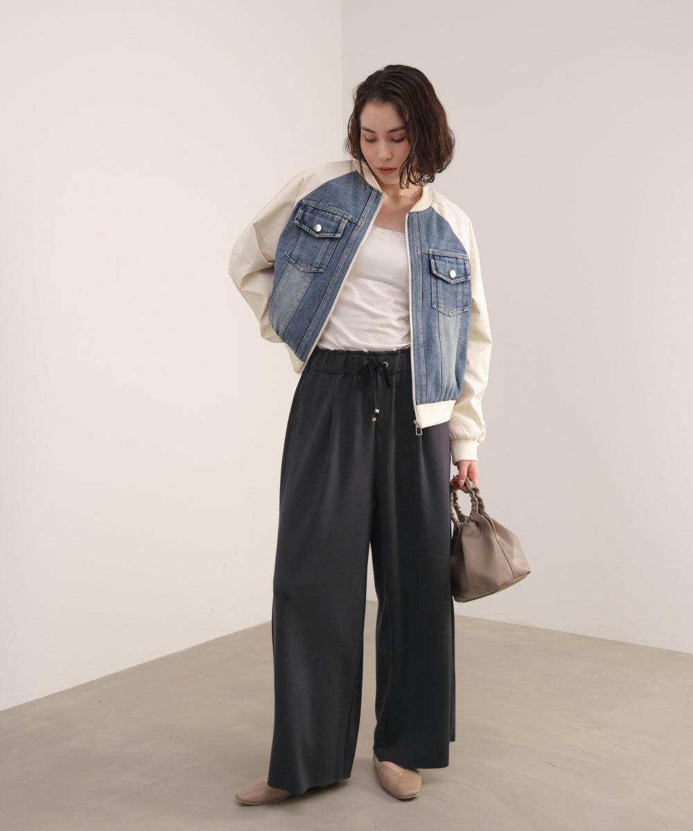 パウンドストレッチセミワイドパンツ