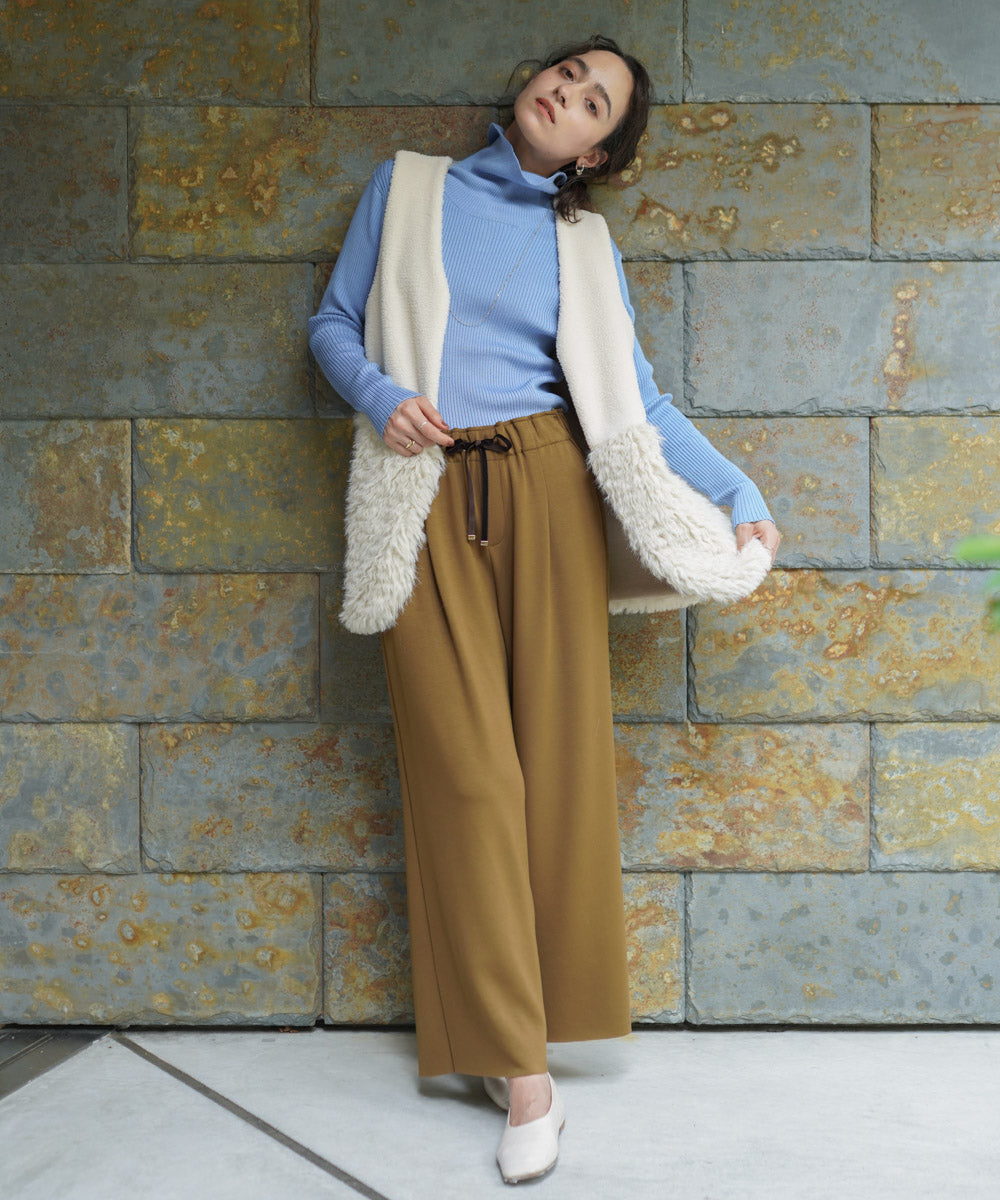 パウンドストレッチセミワイドパンツ［OLIVE/REDは11/26発送予定］