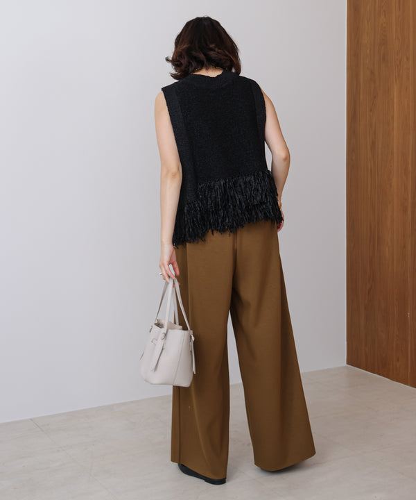 パウンドストレッチセミワイドパンツ［OLIVE/REDは11/26発送予定］