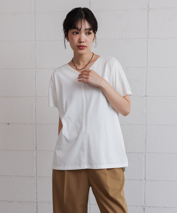 汗染み防止首元スッキリＶネックTシャツ