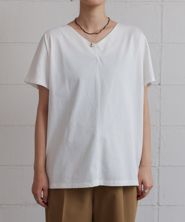 汗染み防止首元スッキリＶネックTシャツ