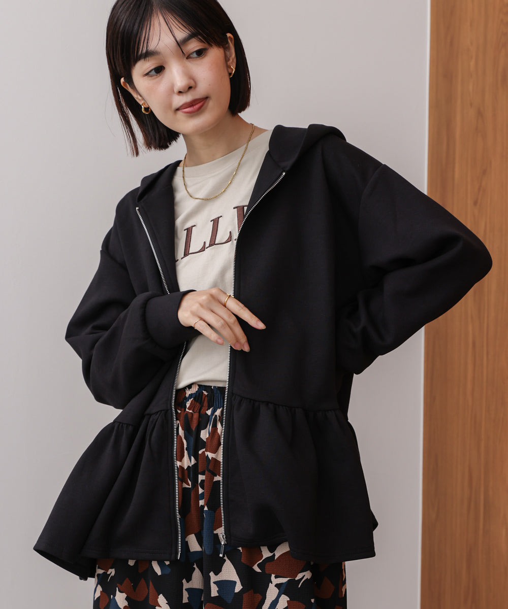 WEB限定】ペプラムフレアパーカー