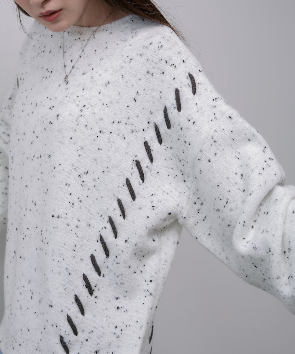 チョコッチップ編み上げトップス