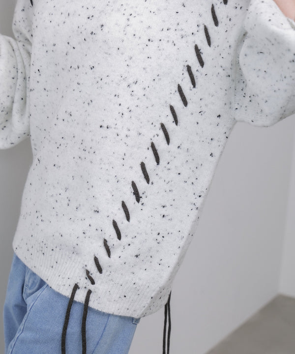 チョコッチップ編み上げトップス