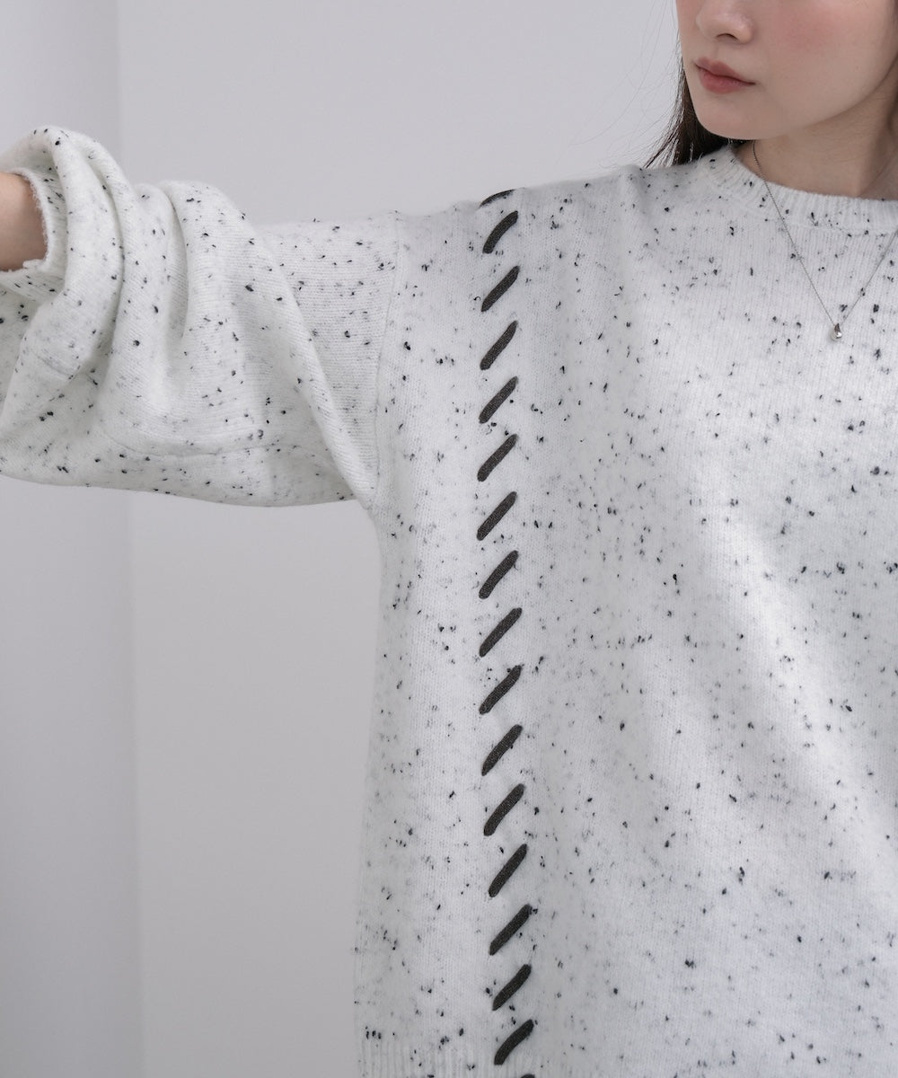 チョコッチップ編み上げトップス