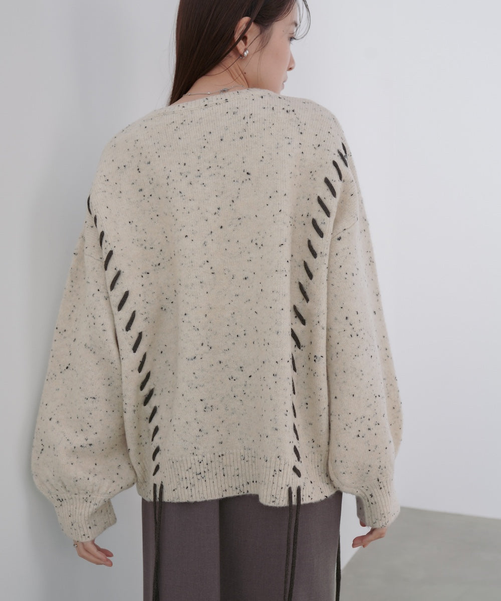 チョコッチップ編み上げトップス