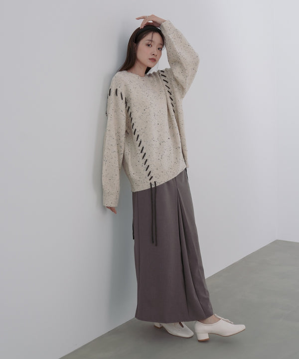 チョコッチップ編み上げトップス