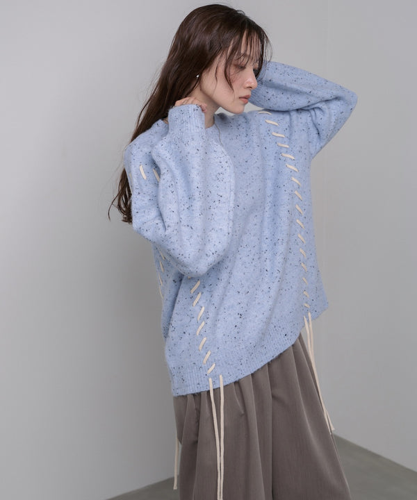 チョコッチップ編み上げトップス