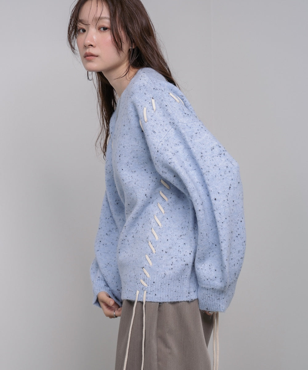 チョコッチップ編み上げトップス