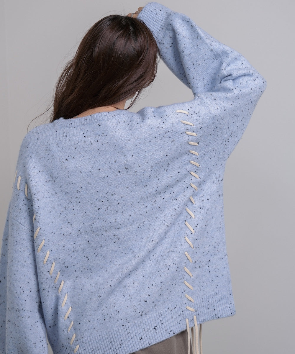 チョコッチップ編み上げトップス