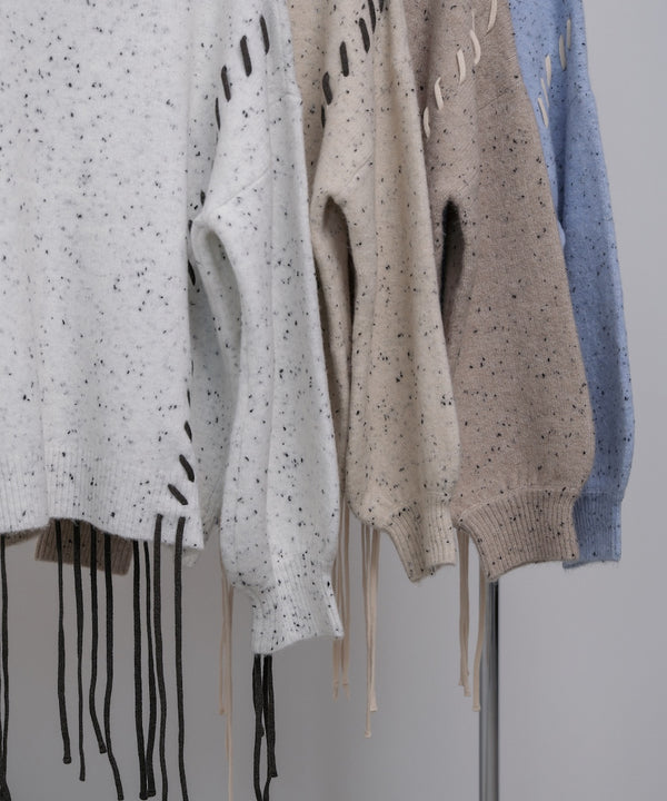 チョコッチップ編み上げトップス