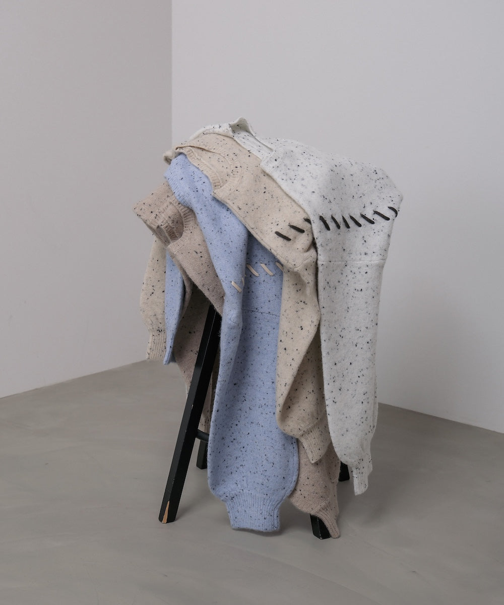 チョコッチップ編み上げトップス