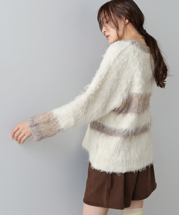 ボーダーケガキトップス