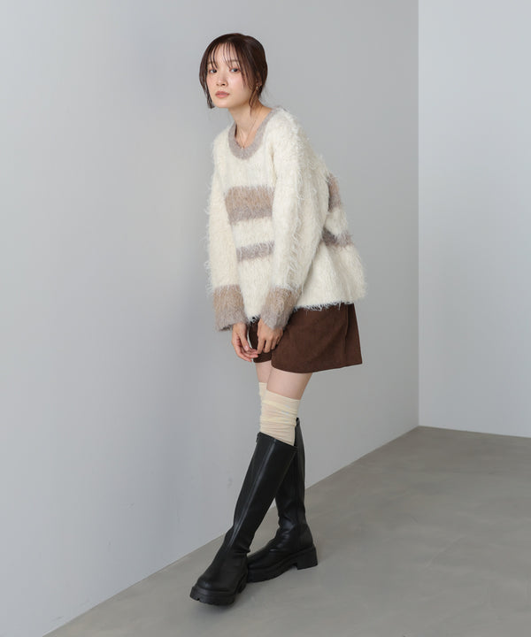 ボーダーケガキトップス